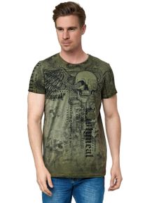 Rusty Neal Herren T-Shirt, grün, casual, Gr. XXL, bedruckt, 100% Baumwolle, Shirts, mit coolem Allover-Print