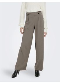 Jacqueline de Yong JDY Damen Jerseyhose "JDYGEGGO NEW LONG PANT JRS NOOS", grau, modisch, Gr. S, unifarben, Jersey, Obermaterial: 95% Polyester, 5% Elasthan, Hosen, mit