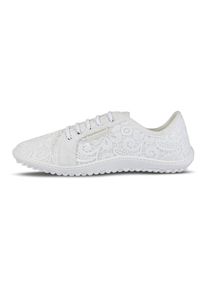 Leguano Damen Barfußschuh "AMALFI", Gr. 38, weiß, Textil, sportlich, Schuhe, mit Fantasy Muster, Freizeitschuh, Halbschuh, Schnürschuh