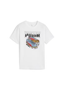 Puma Kinder T-Shirt "GRAPHIC SNEAKER TEE B", weiß, sportlich, Gr. 140, bedruckt, Jersey, Obermaterial: 100% Baumwolle, Shirts