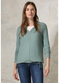 Cecil Damen Langarmshirt, grün, casual, Gr. M, unifarben, Stoff, 67% Viskose, 28% Polyester, 5% Elasthan, Shirts, aus strecthigem Viskosematerial