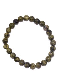 Firetti Damen Armband "Schmuck Geschenk Edelstein", 18, Stein-Silikon, grün, Stein, Silikon, Armbänder, Made in Germany - mit Serpentin oder Granat