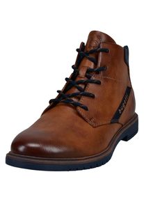 Bugatti Herren Schnürstiefelette, Gr. 40, braun, Lederimitat, casual, Schuhe, Boots, Winterboots, Desertboots, Stiefelette mit Innenreißverschluss
