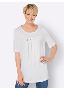 Classic Basics Damen Kurzarmshirt "Kurzarm-Shirt", weiß, Gr. 54, unifarben, 100% Viskose, Shirts
