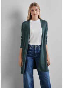 Street One Damen Strickjacke, grün, casual, Gr. 34, unifarben, Stoff, 70% Viskose, 30% Nylon, Strickjacken, verschlusslos