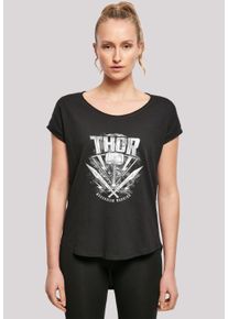 F4NT4STIC Damen T-Shirt "Marvel Thor Ragnarok Thor Hammer Logo", schwarz, casual, Gr. XS, Obermaterial: 100% Baumwolle, Shirts, Print