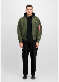 Herren Bomberjacke "Alpha Industries Men - Bomber Jackets MA-1 D-Tec", grün, Gr. XL, Alpha Industries, Obermaterial: 100% Nylon, Futter: 100% Nylon,