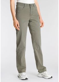 MAC Damen Bequeme Jeans "Stella", grün, feminin, Gr. 42, Denim/Jeans, Obermaterial: 98% Baumwolle, 2% Elasthan, Jeans, Gerader Beinverlauf