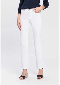 Arizona Damen Gerade Jeans "Comfort-Fit", weiß, Basic, Gr. 100, Jeans, Obermaterial: 98% Baumwolle, 2% Elasthan, Jeans, High Waist