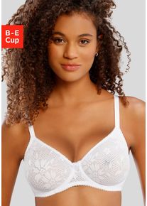 Nuance Damen T-Shirt-BH, Gr. 85, weiß, Spitze, Obermaterial: 80% Polyamid, 20% Elasthan, klassisch, BHs, mit Bügel, mit nahtlosen Cups aus glatter