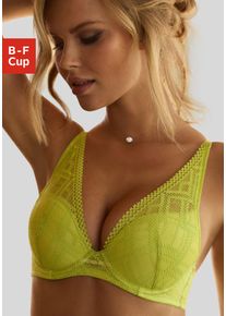 Vivance Damen Push-up-BH, Gr. 70, grün, Spitze, Microtouch, Obermaterial: 60% Polyamid, 35% Polyester, 5% Elasthan, modisch, BHs, im modischen