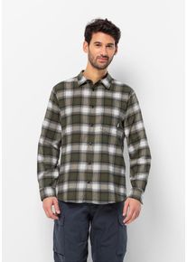 Jack Wolfskin Herren Flanellhemd "WANDERWEG SHIRT M", grün, Gr. M, OBERSTOFF 100% POLYESTER, Hemden