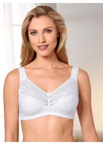 SuSa Damen Entlastungs-BH, Gr. 100, schwarz-weiß, 76% Baumwolle, 18% Polyamid, 6% Elasthan, BHs