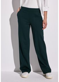 Street One Damen Stoffhose, grün, casual, Gr. 34, unifarben, Stoff, 73% Viskose, 24% Nylon, 3% Elasthan, Hosen, High Waist