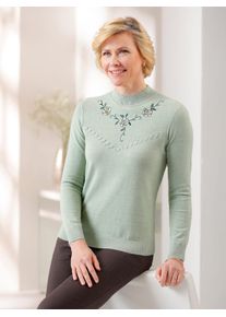 CLASSIC Damen Strickpullover "Pullover", grün, Gr. 40, unifarben, 45% Viskose, 35% Polyamid, 20% Polyester, Pullover
