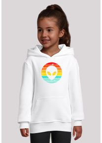 F4NT4STIC Mädchen Kapuzenpullover "Alien Retro Sonnenuntergang", weiß, casual, Gr. 146, Obermaterial: 65% Baumwolle, 35% Polyester, Pullover, Premium