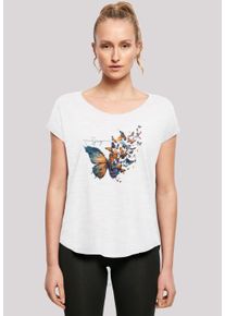 F4NT4STIC Damen T-Shirt "Schmetterling Frühling", weiß, casual, Gr. XXL, Obermaterial: 100% Baumwolle, Shirts, Print