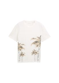 Tom Tailor Herren T-Shirt, weiß, casual, Gr. M, bedruckt, Jersey, Obermaterial: 100% Baumwolle, Shirts, mit Print