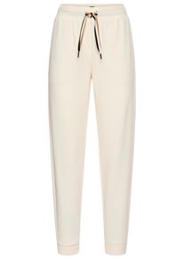BOSS Damen Relaxhose "CP Stripe_Pants Cuff", Gr. XXL, weiß, Sweatware, Obermaterial: 46% Baumwolle, 46% Lyocell, 8% Polyamid, casual, Hosen, mit