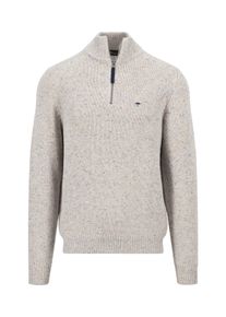 Fynch-Hatton Herren Troyer, weiß, casual, Gr. XXXL, unifarben, meliert, Strick, Obermaterial: 65% Wolle, 30% Polyamid, 5% Alpaka, Pullover, mit Wolle
