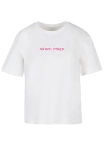 MISS TEE Herren T-Shirt "Miss Tee Damen Hot Girl Dinner Tee", weiß, casual, Gr. M, bedruckt, 100% Baumwolle, Shirts