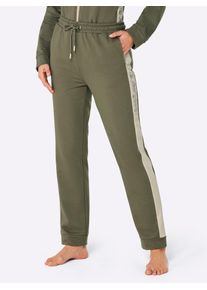 feel good Damen Dehnbund-Hose, Gr. 18, grün, 60% Baumwolle, 40% Polyester, unifarben, gemustert, mehrfarbig, Hosen