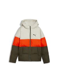 Puma Kinder Winterjacke "POLY HOODED PUFFER JACKET", grün, sportlich, Gr. 128, unifarben, Taft, Obermaterial: 100% Polyester, Jacken