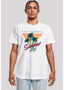 F4NT4STIC Herren T-Shirt "California Palmen Retro", weiß, casual, Gr. XS, Obermaterial: 100% Baumwolle, Shirts, Premium Qualität