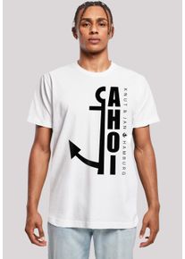 F4NT4STIC Herren T-Shirt "Ahoi Anker Crop Knut & Jan Hamburg", weiß, casual, Gr. XXL, Obermaterial: 100% Baumwolle, Shirts, Print