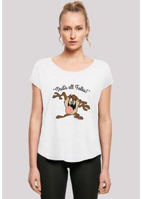 F4NT4STIC Damen T-Shirt "Looney Tunes Taz That's All Folks", weiß, casual, Gr. XXL, Obermaterial: 100% Baumwolle, Shirts, Print