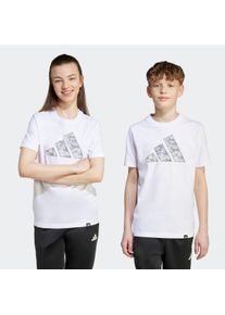 Kinder T-Shirt "J CAMO T", weiß, sportlich, Gr. 164, adidas Sportswear, Obermaterial: 100% Baumwolle, Shirts