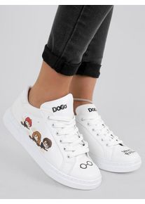 DOGO Damen Sneaker "Ace Low-Top Sneaker Friends Till Eternity Harry Potter Damen", Gr. 41, weiß, Lederimitat, casual, Schuhe, Vegan