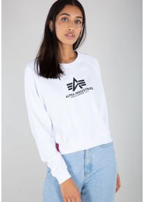 Damen Sweater "Alpha Industries Women - Sweatshirts Basic Boxy Sweater Women", weiß, Gr. S, Alpha Industries, Obermaterial: 80% Baumwolle, 20%