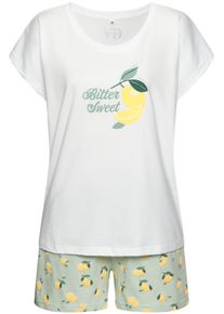 Vivance Dreams Damen Shorty, Gr. 36, grün, Single Jersey, Obermaterial: 100% Baumwolle, gemustert, modisch, Homewear-Sets, Shorty mit schönem