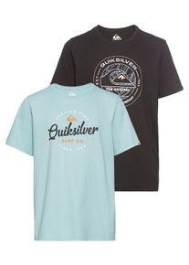 Quiksilver Kinder T-Shirt "ON POINT FLYIN SHORT SLEEVE TEE PACK YTH", grün, sportlich, Gr. 16, Obermaterial: 100% Baumwolle, Shirts
