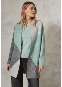 Cecil Damen Cardigan, grün, casual, Gr. XXL, colorblocking, Stoff, 42% Polyacryl, 31% Polyester, 27% Baumwolle, Strickjacken, im angenehmen
