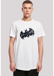 F4NT4STIC Herren T-Shirt "Long Cut T-Shirt 'DC Comics Batman Logo'", weiß, casual, Gr. M, Obermaterial: 100% Baumwolle, Shirts, Herren,Premium