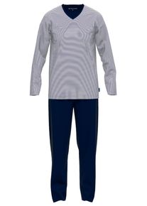 Tom Tailor Herren Pyjama "Nevada", Gr. 52, blau, Single Jersey, Obermaterial: 100% Baumwolle, gestreift, casual, Homewear-Sets, mit cooler Kombi aus