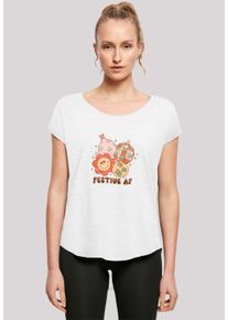 F4NT4STIC Damen T-Shirt "Festive AF Weihnachten Tree Balls", weiß, casual, Gr. XXL, Obermaterial: 100% Baumwolle, Shirts, Premium Qualität,