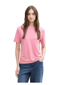 Damen Rundhalsshirtlight dusty pink, modisch, Gr. L, Tom Tailor Denim, Single Jersey, Obermaterial: 65% Modal, 35% Polyester, Shirts, mit