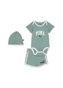 Puma Kinder Trainingsanzug "MINICATS CLASS BORN 3-PIECE SET INF", grün, sportlich, Gr. 62, unifarben, Obermaterial: 100% Baumwolle, Sportanzüge