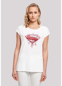 F4NT4STIC Damen T-Shirt "DC Comis Superhelden Superman Geo Logo", weiß, casual, Gr. M, Obermaterial: 100% Baumwolle, Shirts, Print