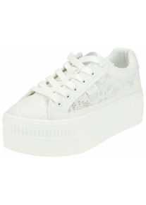 Buffalo Damen Sneaker "Buffalo Sneaker Textil", Gr. 41, weiß, Textil, casual, Schuhe