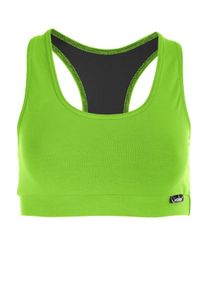 WINSHAPE Damen Sport-Bustier "WVR1", grün, Gr. S, Obermaterial:u00a090% Baumwolle, 10% Elasthan, BHs