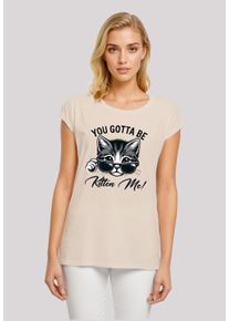 F4NT4STIC Damen T-Shirt "Kätzchen You Gotta Be Kitten Me", weiß, casual, Gr. XXL, Obermaterial: 100% Baumwolle, Shirts, Premium Qualität