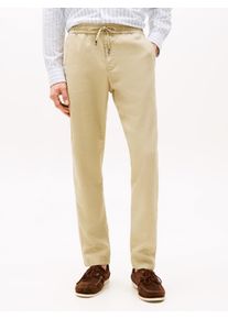 Tommy Hilfiger Herren Chinohose "HARLEM SORONA LINEN", grün, casual, Gr. 38, Web, Obermaterial: 71% Leinen, 29% Polyester, Hosen
