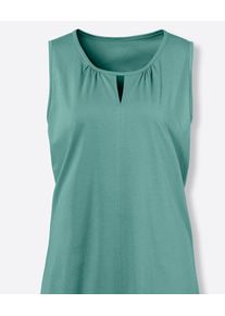Classic Basics Damen Shirttop, grün, Gr. 46, unifarben, 100% Baumwolle, Tops