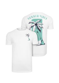 MisterTee Herren T-Shirt "MisterTee Herren Summer Vibes Tee", weiß, casual, Gr. XXL, unifarben, 100% Baumwolle, Shirts