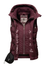 Marikoo Damen Steppweste "Taisaa", rot, Gr. XS, Obermaterial: 100% Polyester Innenmaterial: 100% Polyester, Westen, inklusive Leckerlie-Beutel