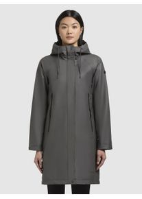Khujo Damen Regenmantel "LIEDE", grau, casual, Gr. L, unifarben, Web, 100% Polyester, Mäntel
